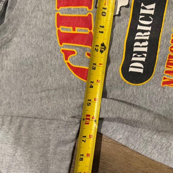 Vintage 1999 Kansas City Chiefs Gray Derrick Thomas T-Shirt Size Youth Large - Picture 5 of 7